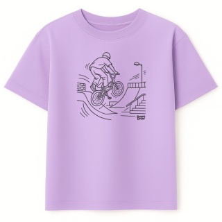 Koszulka dziecięca BMX freestyle (lilowa)