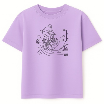 Koszulka dziecięca BMX freestyle (lilowa)
