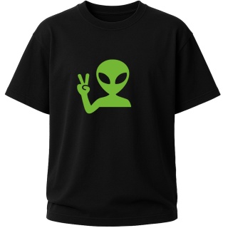 Koszulka hulajnoga basic Alien green - T-shirt na hulajnoga wyczynowa Alien Scoot (czarna)