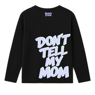 Longsleeve dziecięcy Don’t Tell My Mom – miejski street style kids (czarny)