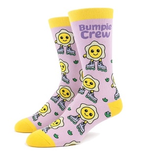 Skarpetki dziecięce EGG Cushioned Bumpie Crew – skate socks dla rolkarzy (liliowe)
