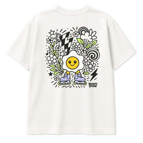 T-shirt dziecięcy Jajko Flower – miejski styl dla dzieci (biały)