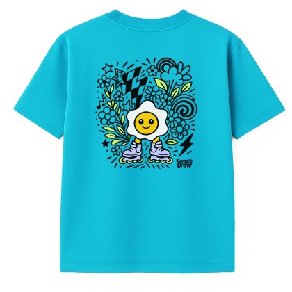 T-shirt dziecięcy Jajko Flower – miejski styl dla dzieci (błękitny)