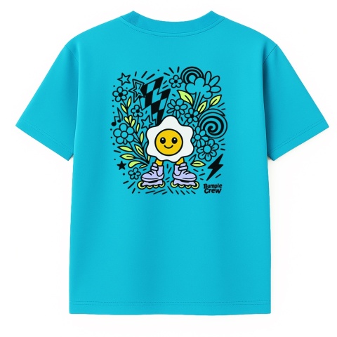 T-shirt dziecięcy Jajko Flower – miejski styl dla dzieci (błękitny)
