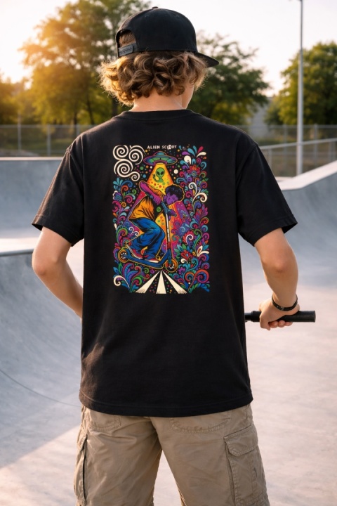 koszulka na hulajnogę Alien scoot hello human