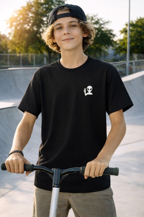 alien scoot na hulajnogę koszulka color