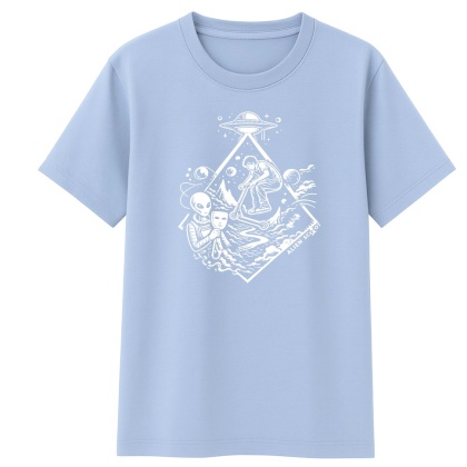 T-shirt hulajnoga Hello Human Starfall - Koszulka na hulajnogę wyczynowa Alien Scoot (jasnoniebieska)