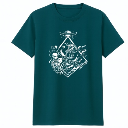 T-shirt hulajnoga Hello Human Starfall - Koszulka na hulajnogę wyczynowa Alien Scoot (morska)